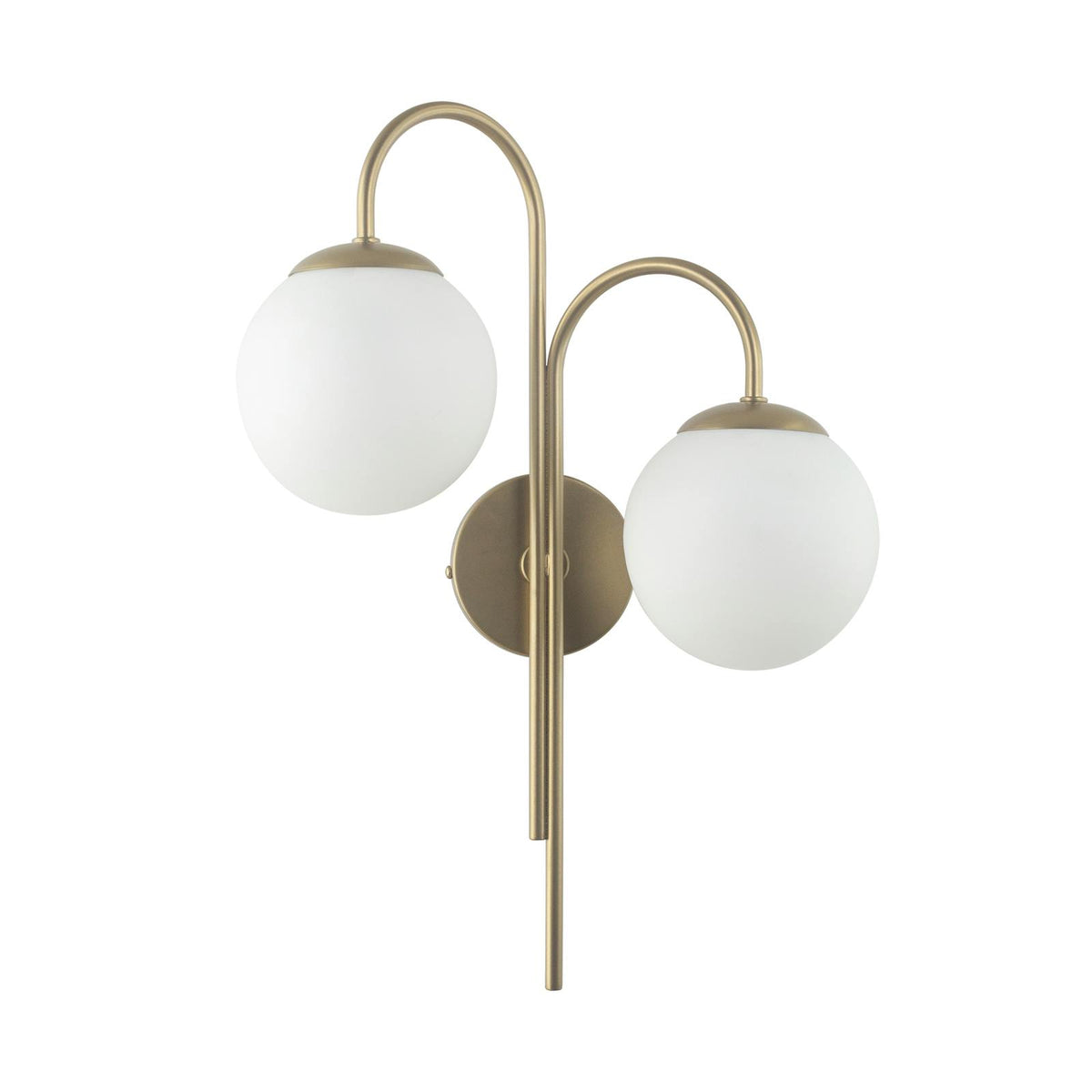 Aplique de Pared Doble Oro y Cristal Blanco | Serie CINTIA