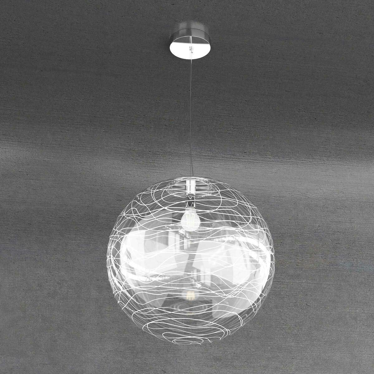 MOON suspensión 1 luz Ø40 cm — vidrio blanco