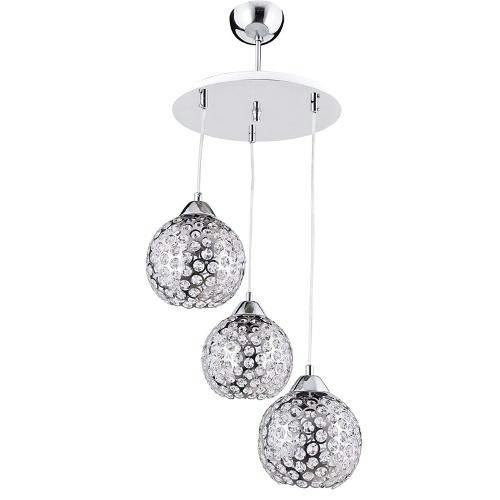 Lámpara colgante Emerald cromo de 3 luces